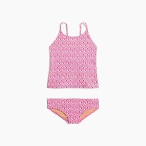 Crewcuts by J.Crew Girl's Pink Floral Pattern Tankini Set, Size 3 *Gently used*